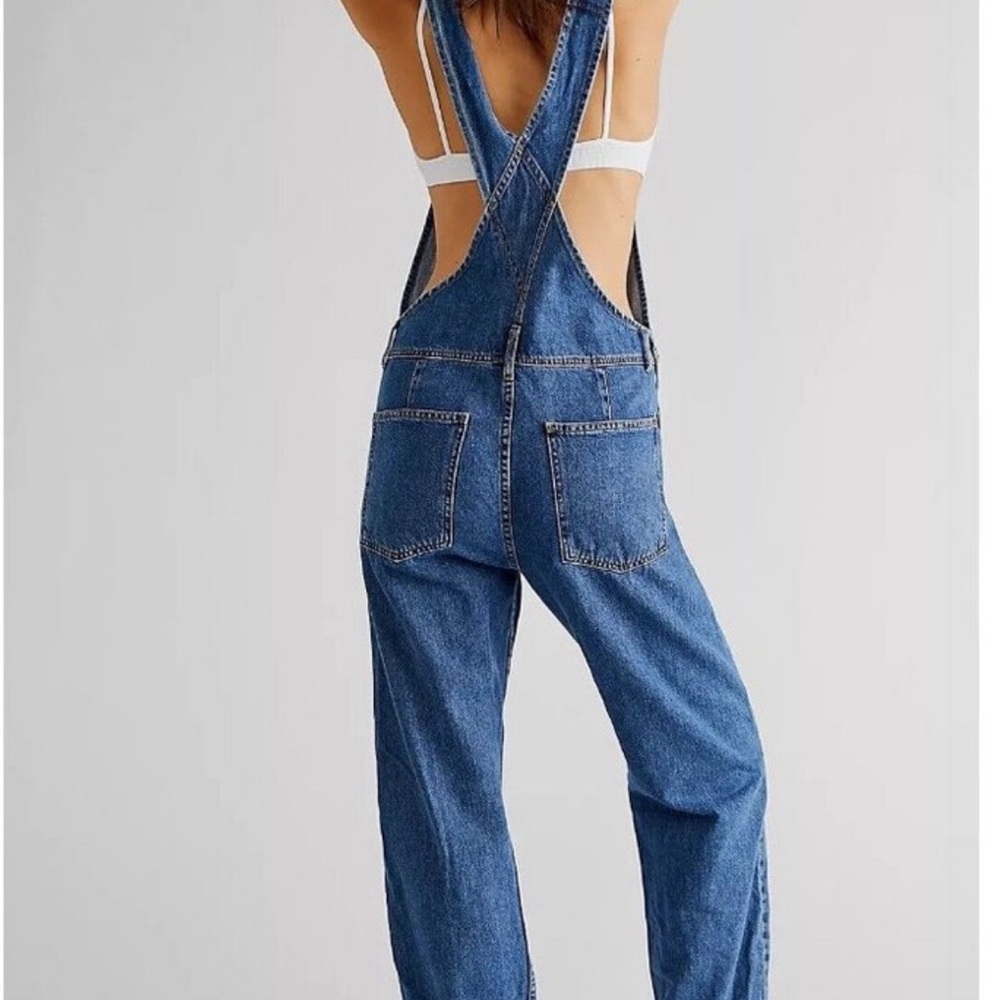 We the Free People Denim Jean Overalls XS - Picture 2 of 11